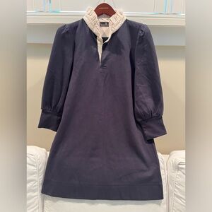 Navy Charlotte terry dress POMANDER PLACE from Tuckernuck